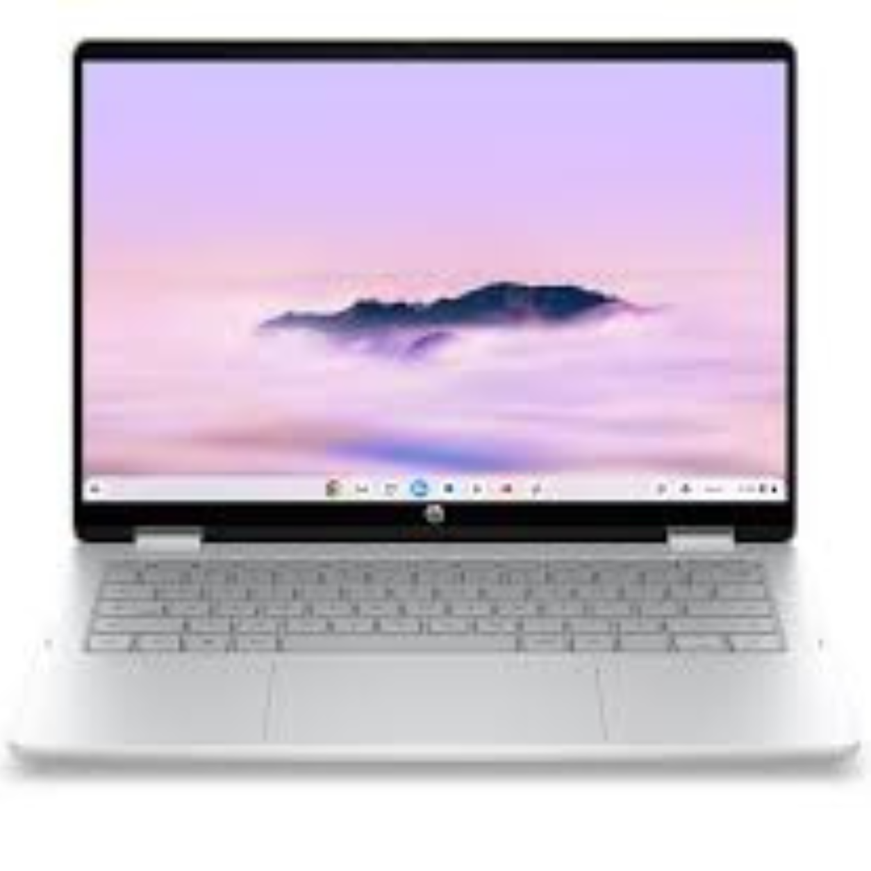 HP 2026 Lightweight Portable Chromebook, Pastel Silver, Renewed